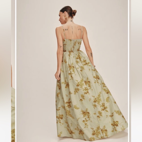 Reformation Kastoria Dress- Strapless, Floral, Full Skirt - Picture 3 of 9